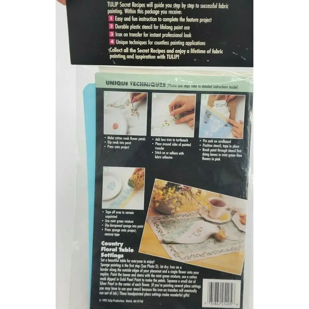 TULIP Cottagecore Country Floral PATTERNS To Paint Iron On Transfer Stencils